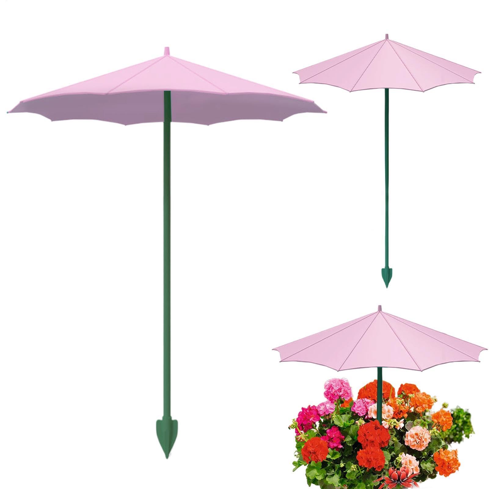 Streysisl Shade for Plants - UV Protection Shade,26.5cm Garden Umbrella with Stake,for Outdoor, Patio, Balcony, Garden Bed, Ground, Planter, Flower Pot