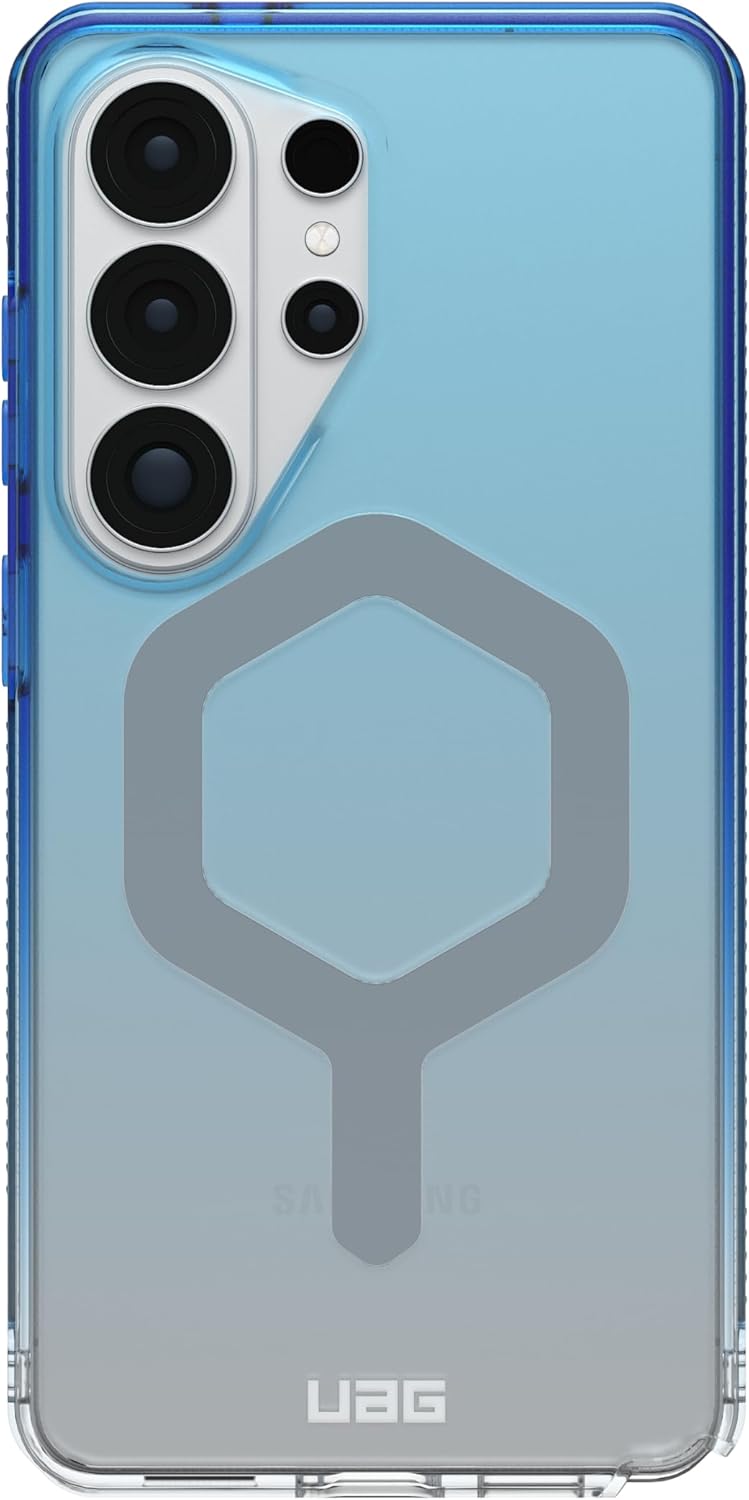 URBAN ARMOR GEAR UAG for Samsung Galaxy S26 Ultra Case 6.9" Plyo - Magnetic Charging Compatible Anti-Yellowing Transparent Rugged Military Drop Tested Protective Cover, Blue Ombre