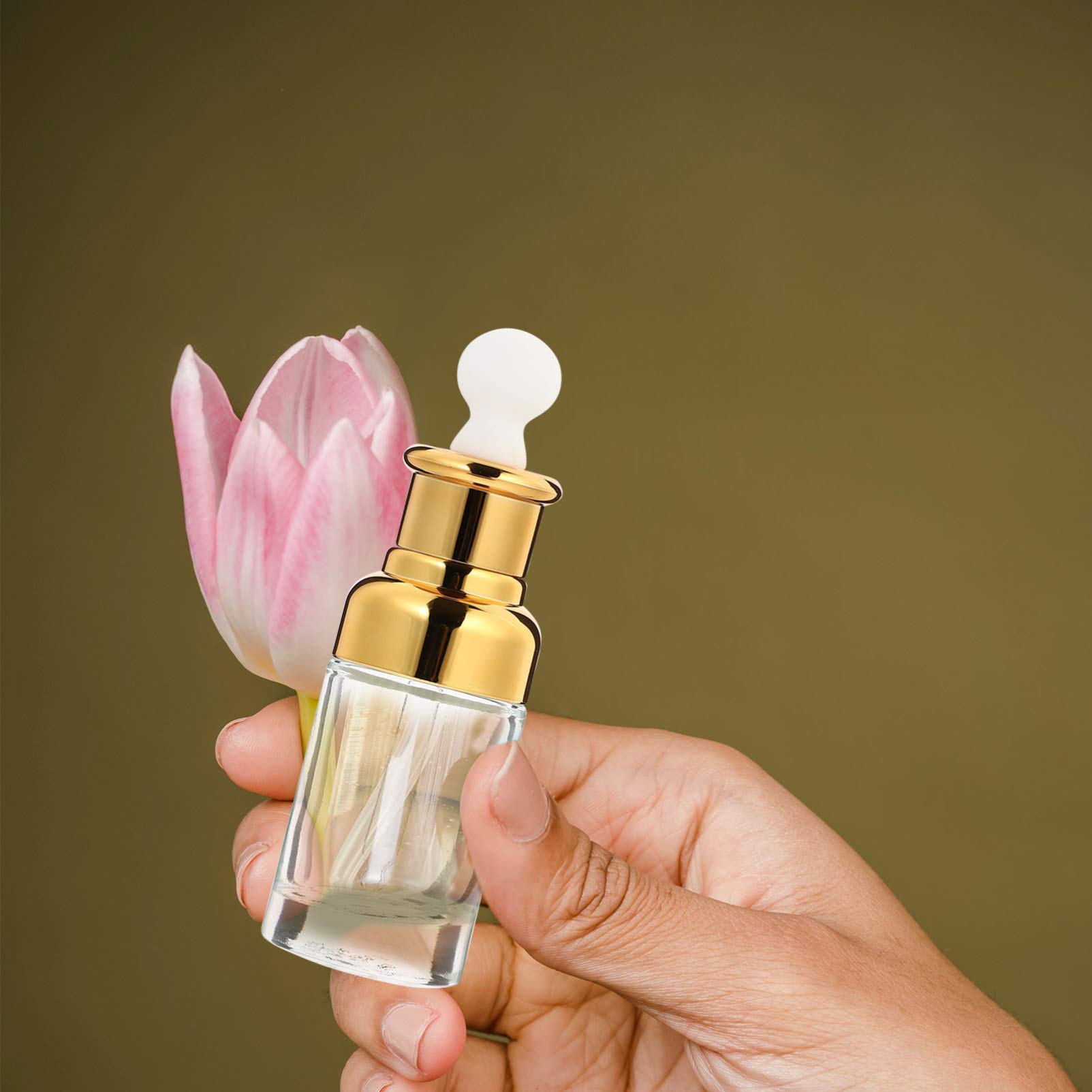 10stücke Glasflaschen mit Tropffunktion für Ätherische Öle Kosmetikflüssigkeiten und Reagenzien Dicht und Langlebig für Unterwegs und Täglichen Gebrauch
