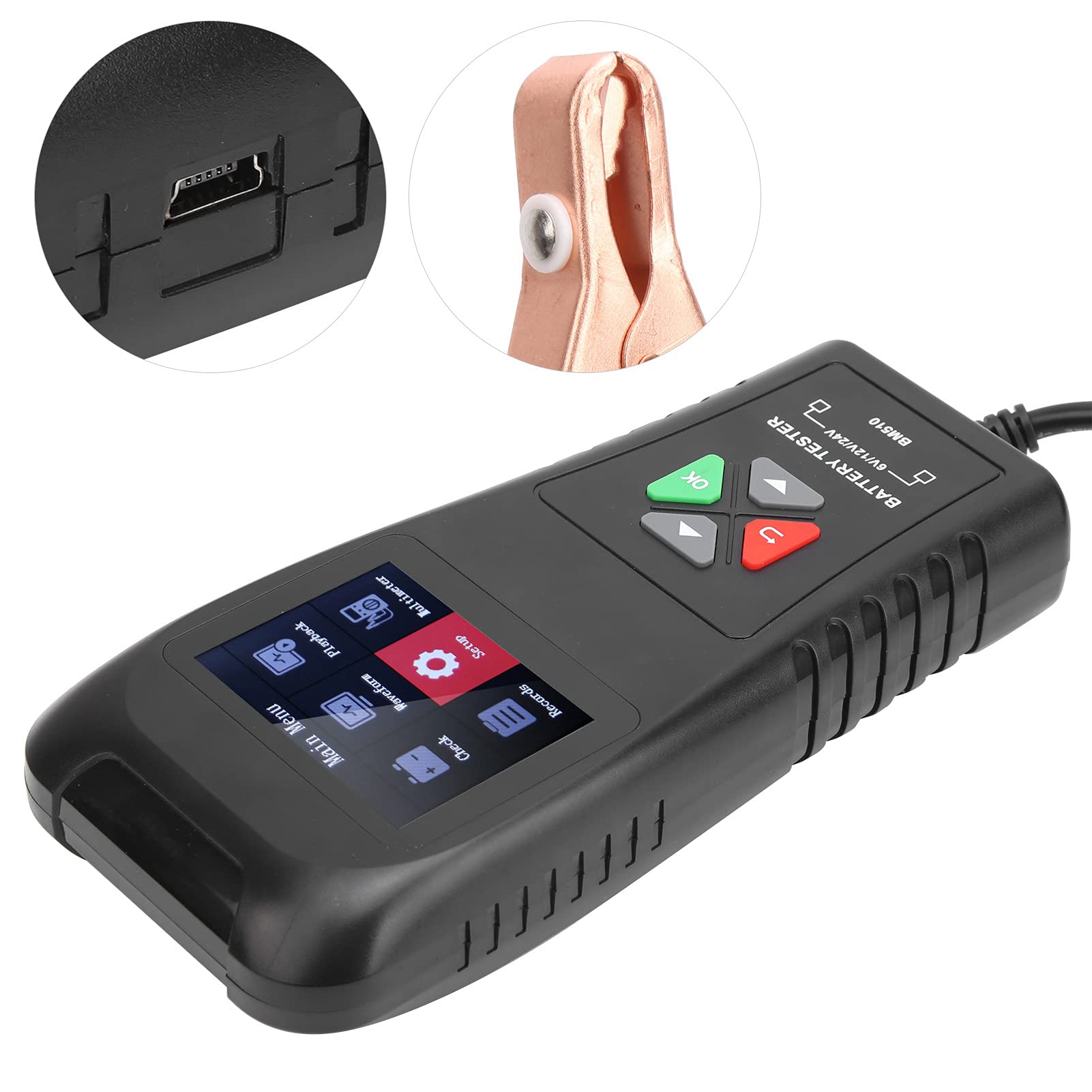 Tester batteria strumento diagnostico analizzatore alternatore 24V 12V 6V per kit barca marina moto auto