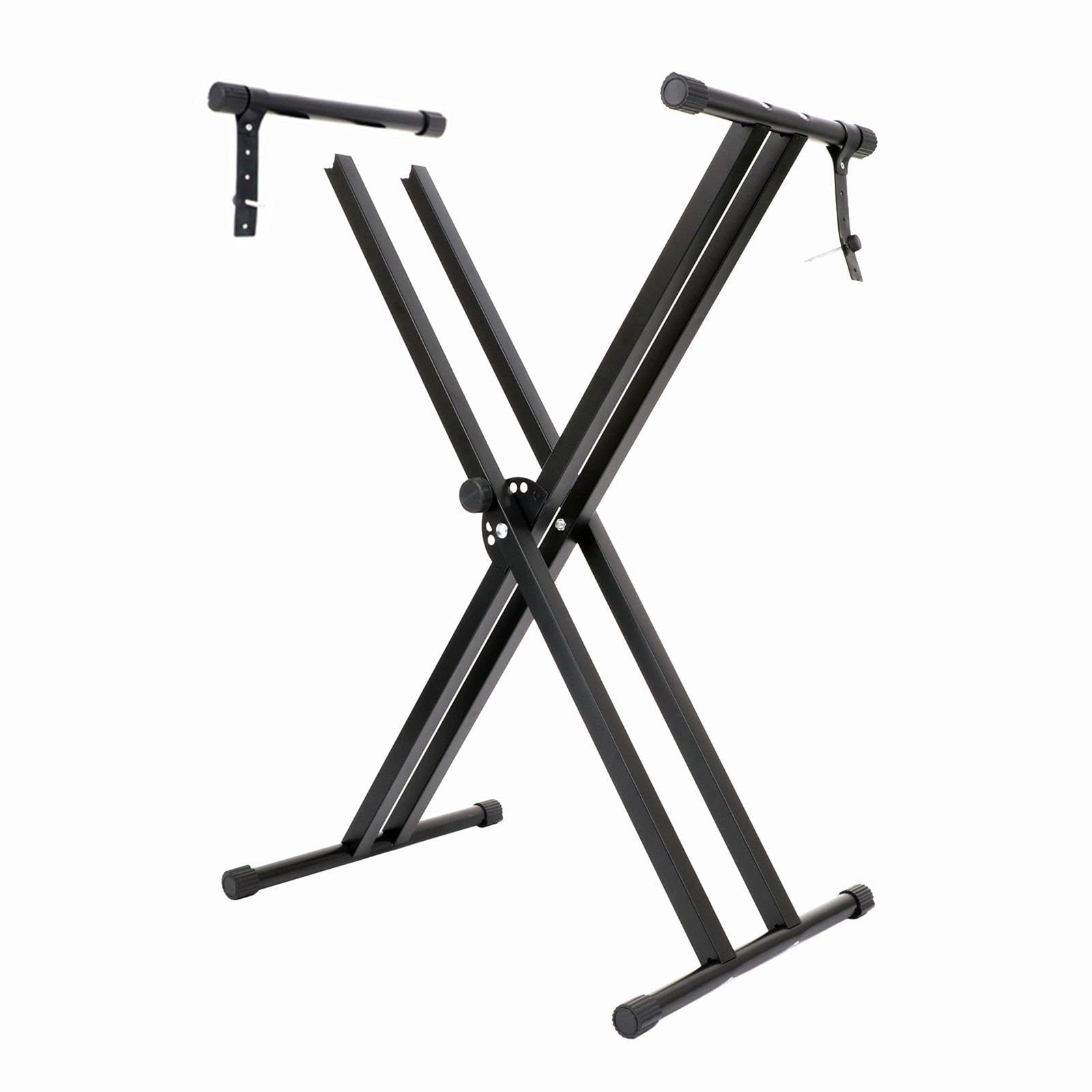 Soporte universal para teclado de piano, altura ajustable, plegable, de metal, para músicos de todos los niveles, tanto aficionados profesionales. Estante plegable
