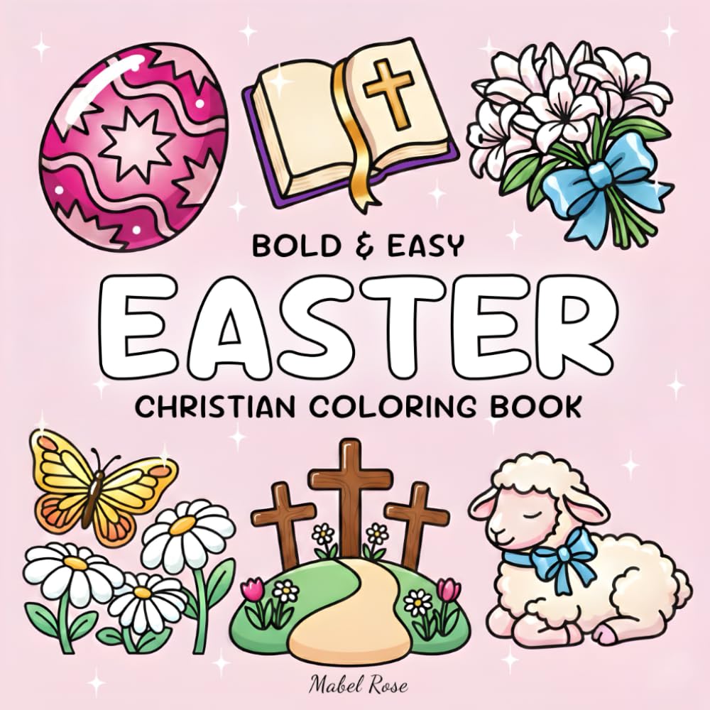 Easter Bold & Easy Christian Coloring Book