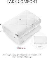 Vista 2 de Moonsea Protector de colchón impermeable Pack and Play, apto para Graco Pack 'n Play On The Go Playard, sábanas bajeras, transpirables y lavables