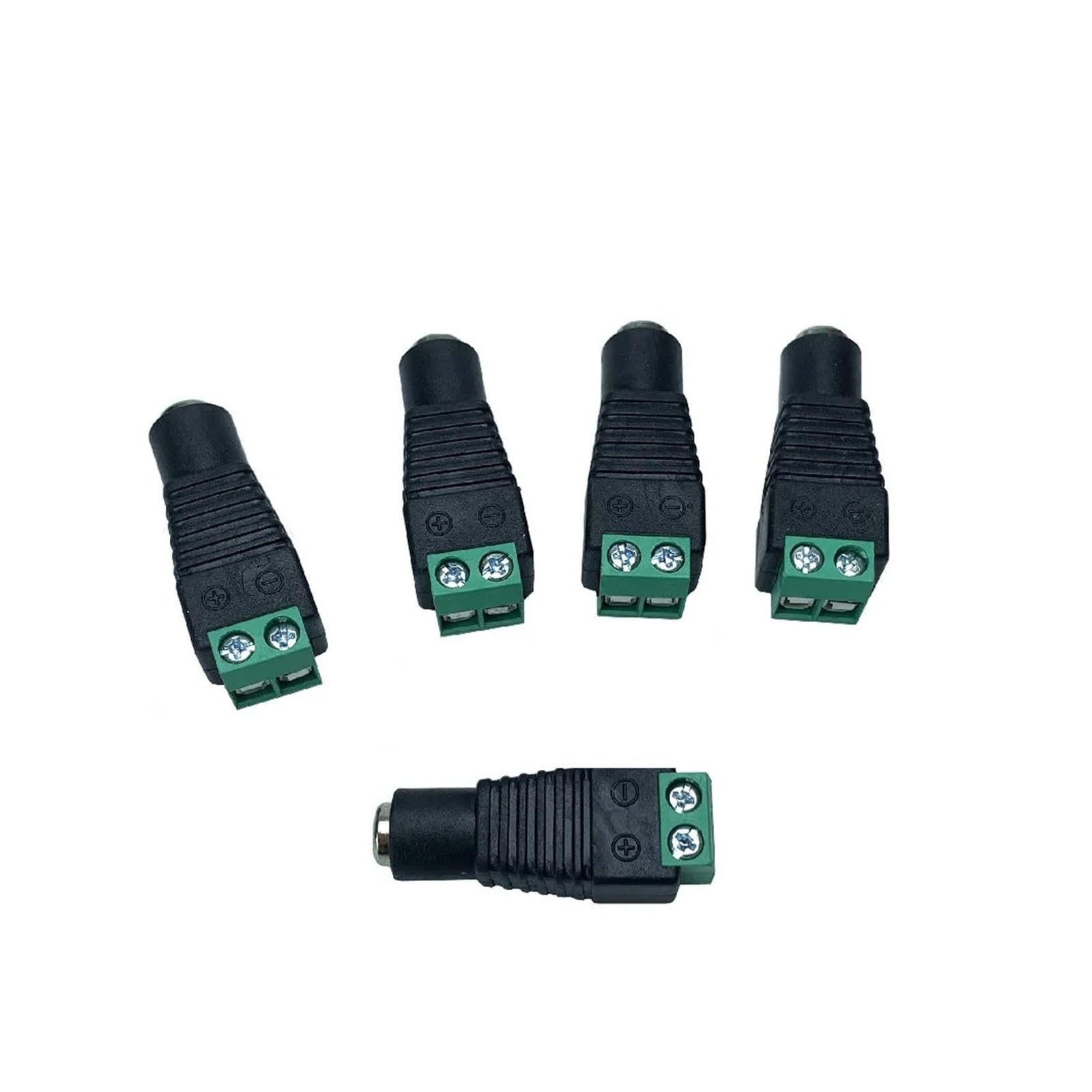 Zestaw 5/10/50/100 par 5,5 x 2,1 mm męski żeński DC Power Connector Kit do kamery CCTV Strip Lighting (żeńskie, 50 szt.)