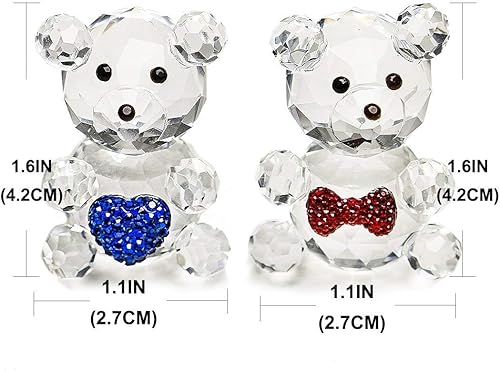 Miniatura 4 de H&D HYALINE & DORA Figuras de cristal hechas a mano para decoración del hogar, regalo de la colección de osos de cristal/perro