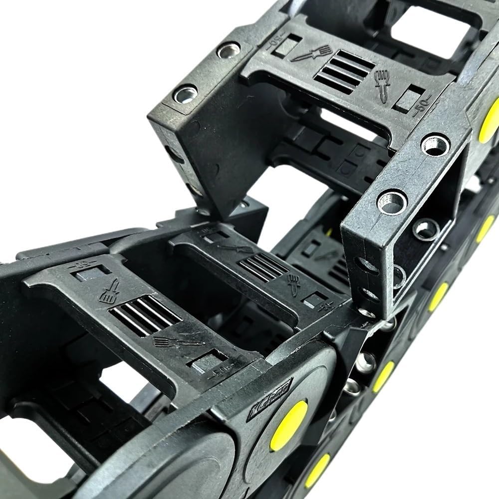 Transmission Chain of Power 1 Meter 30x57mm Bridge Type Cable Chain Wire Drag Carrier Transmission Towline for CNC Engraving Machine Trailer Transmission Chain of Power(R150)