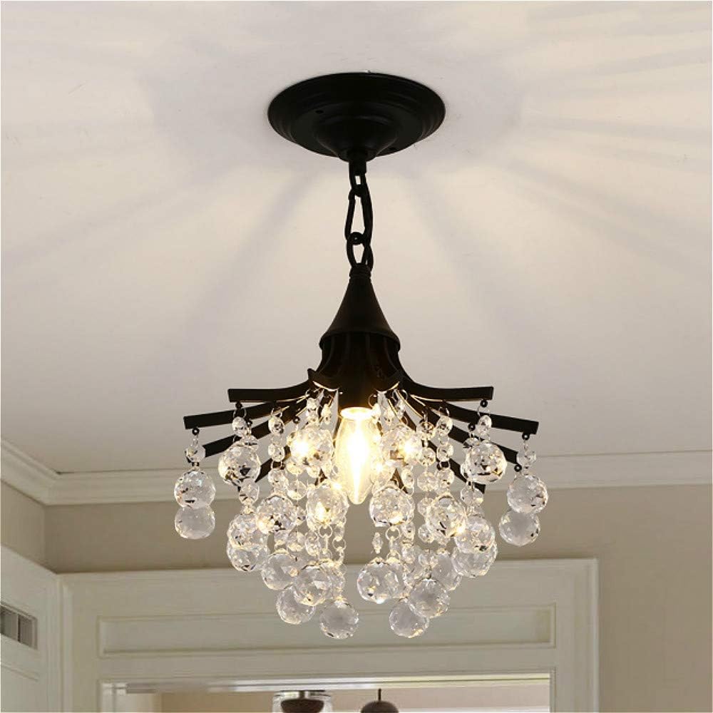 SUSUO 1 Light Modern Contemporary Crystal Chandelier Flush Mount Ceiling Light Fixture for Bedroom, Hallway, Bar, Kitchen, Bathroom - W11" x H12.5" SUSUO 1 Light Modern Contemporary Crystal Chandelier Flush Mount Ceiling Light Fixture for Bedroom, Hallway, Bar, Kitchen, Bathroom - W11" x H12.5"