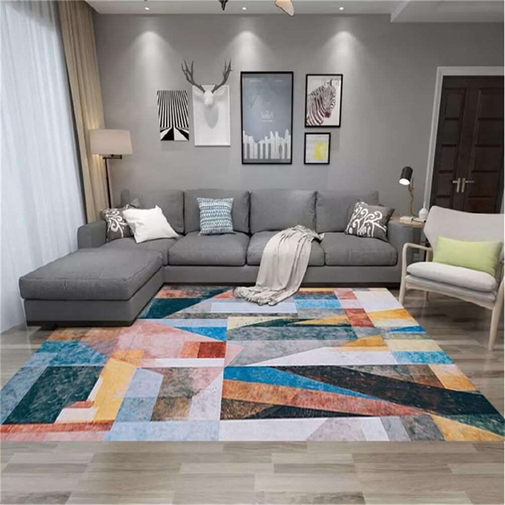 Tapis chambre ado garcon moderne bleu pour un espace stylé 100x160