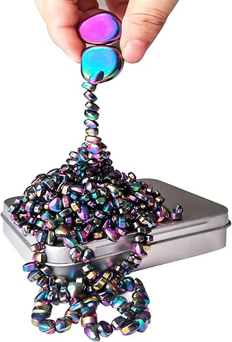 Miniatura 6 de Mini bolas magnéticas, más de 500 mini piedras magnéticas de ferrita, bolas magnéticas para adultos juguetes para ansiedad y estrés, juguetes de