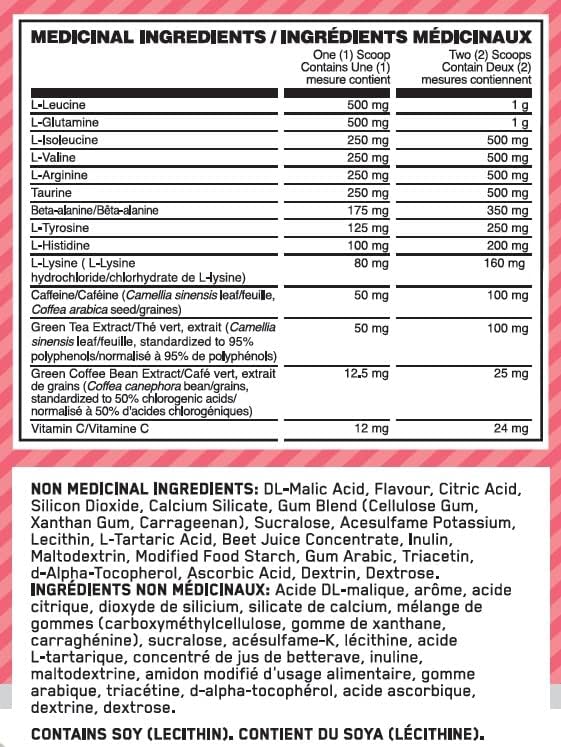 Optimum Nutrition Amino Energy - Pre Workout with Green Tea, BCAA, Amino Acids, Keto Friendly, Green Coffee Extract, Energy Powder - Watermelon