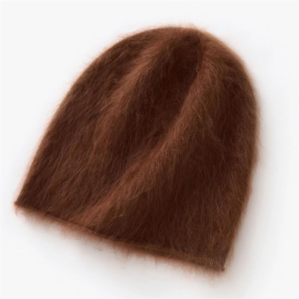 Cashmere Beanie for Women Casual Outdoor Solid Soft Warm Knitted Skull Cap