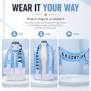 KNK Football Scarf, 2026 World Cup Supporter Scarf, Reversible Velvet Feel (Argentina) gallery image