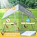 Large Chicken Coop Metal Chicken Runs for Yard with Cover Outdoor Pet Pens Poultry Cage Duck Rabbit House Backyard Use