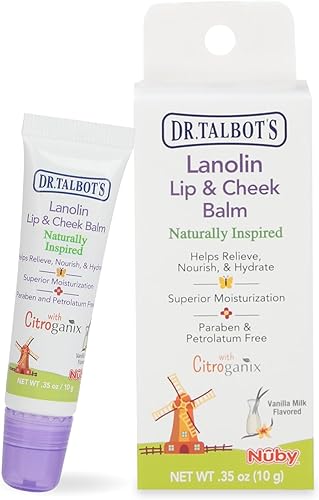 Miniatura 15 de Dr. Talbot's Lanolin - Bálsamo labial y mejillas para bebé, inspirado naturalmente con Citroganix, sabor a leche de vainilla, 0.35 onzas