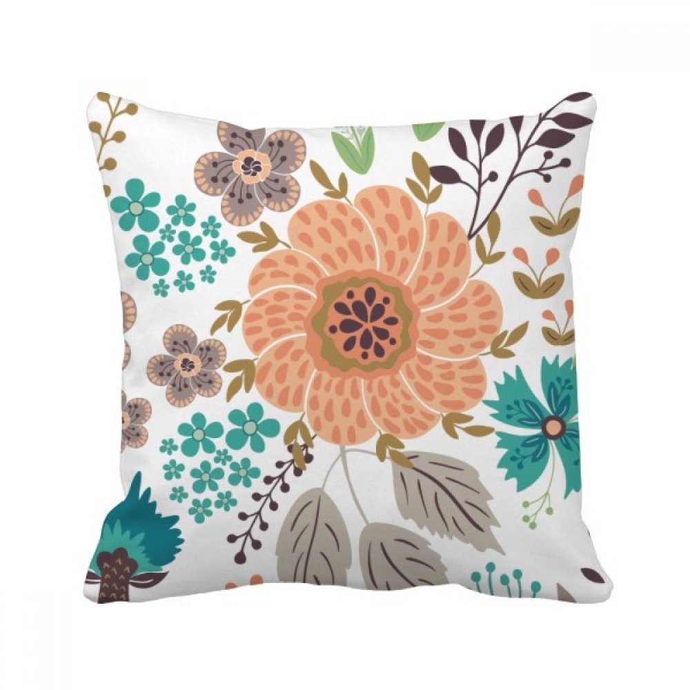 Coussin peinture fleur d'oranger carré multicolor housse salon 40x40cm
