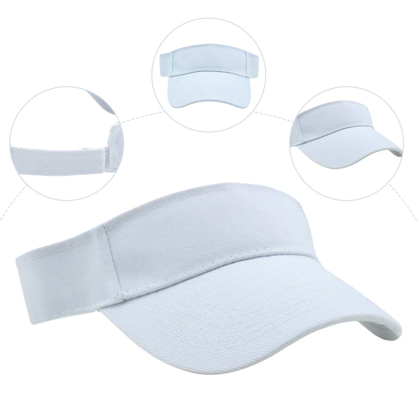 Gorra de visera para niños, gorra de sol para niños de 4 a 10 años, gorra de tenis para correr, golf, gorra de béisbol con visera ajustable, visera de verano