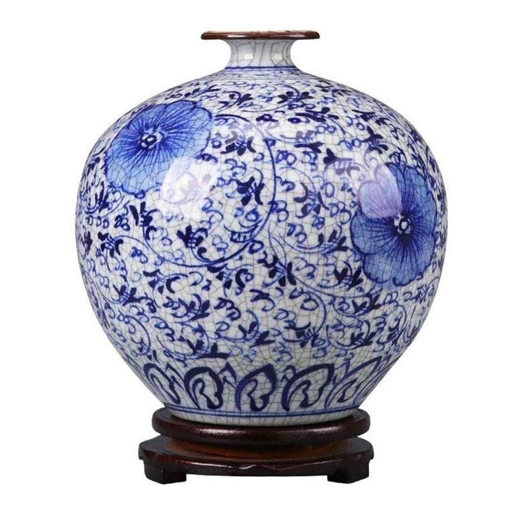 asdchZen Vases For Decoration Antiqu Vintage Planter Pot Decoration Desktop Vintage Ceramic Vase Chinese Beauty Pattern Vase Ceramic Vase Decoration For Home Wedding Party 8.7In