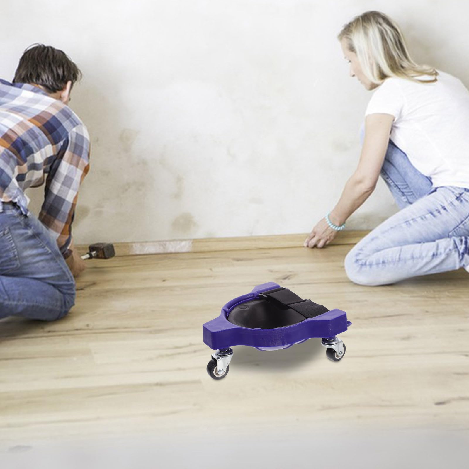 Veemoon Rodilleras para Trabajar con Cojín Rodante y Soporte Integrado de Plástico, Protección Ergonómica para Jardinería y Colocación de Vinilo