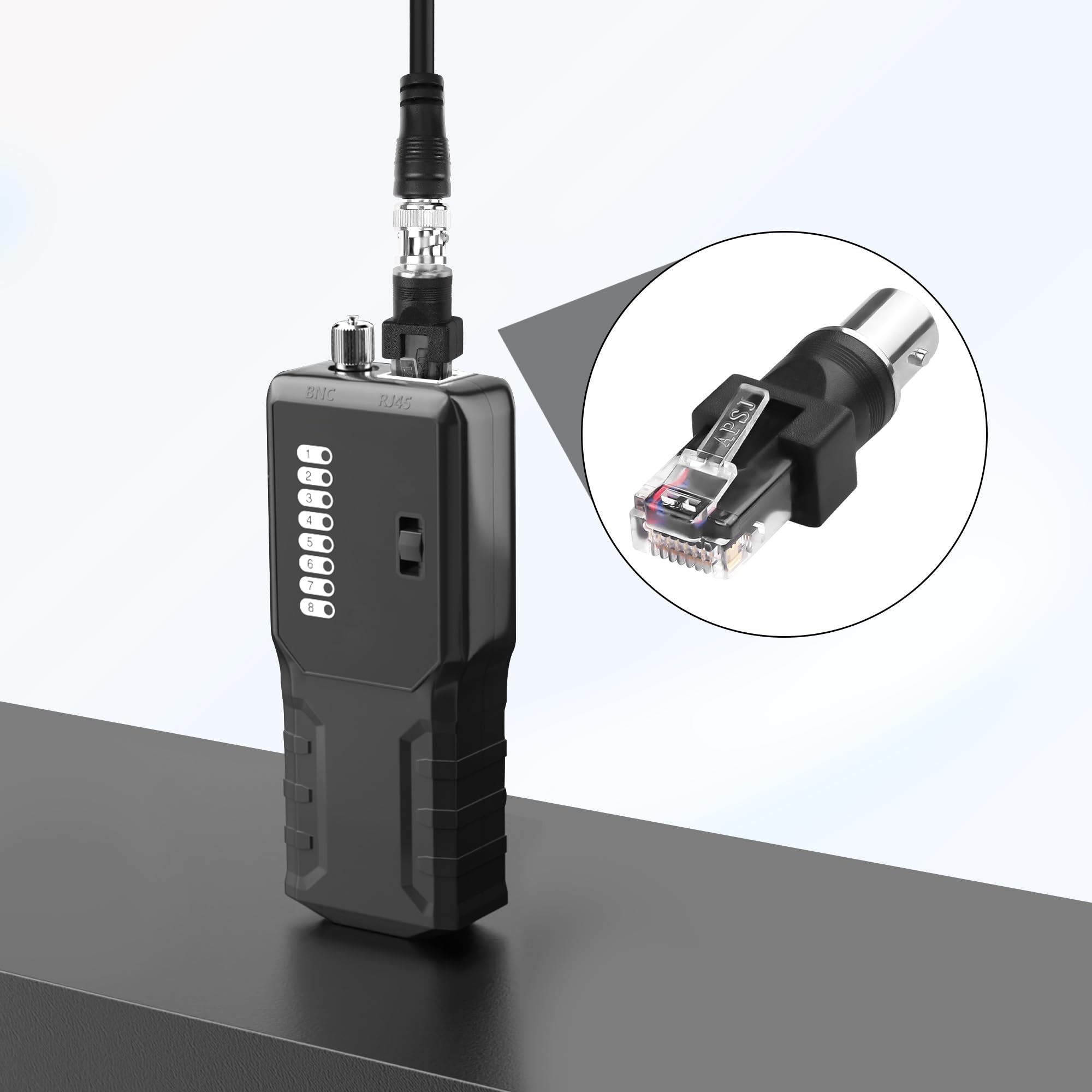 4 STKS Coaxiale RF Vrouwelijke naar RJ45 Mannelijke Adapters, RF naar RJ45 Coaxiale Converter, Coaxiale RJ45 Koppeling naar RF Mannelijk, voor Lijntesters, Detectoren en Coaxkabel Tracking