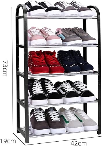 Miniatura 2 de Estante de zapatos Zapatero de aluminio de metal de pie Zapatero de pie DIY Estante de almacenamiento de zapatos Estante organizador para el hogar