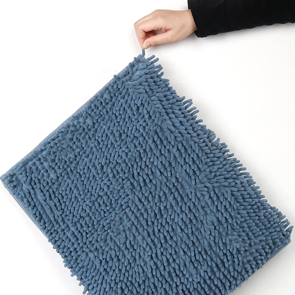 GueTTO Tappetino da bagno antiscivolo, morbido, in morbida microfibra ad alta densità, per vasca da bagno, doccia e bagno, grigio a, 40 x 120 cm