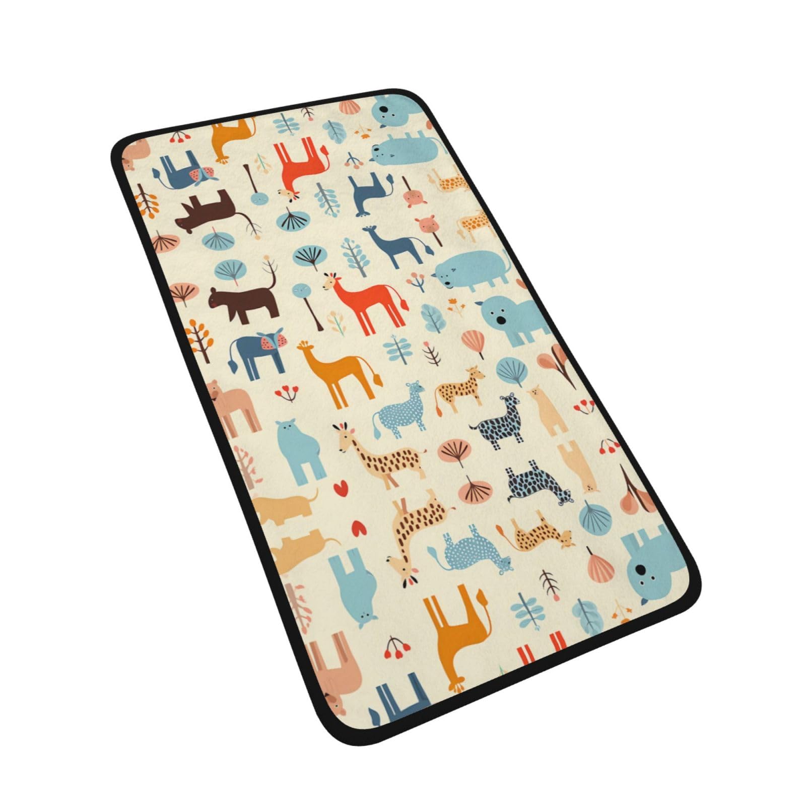 WBQLSL Cartoon Deer Patterned Sports Towel (16x28 inches) - Lightweight Quick-Drying Absorbent Towel, Suitable for Swimming, Fitness, Yoga, etc.