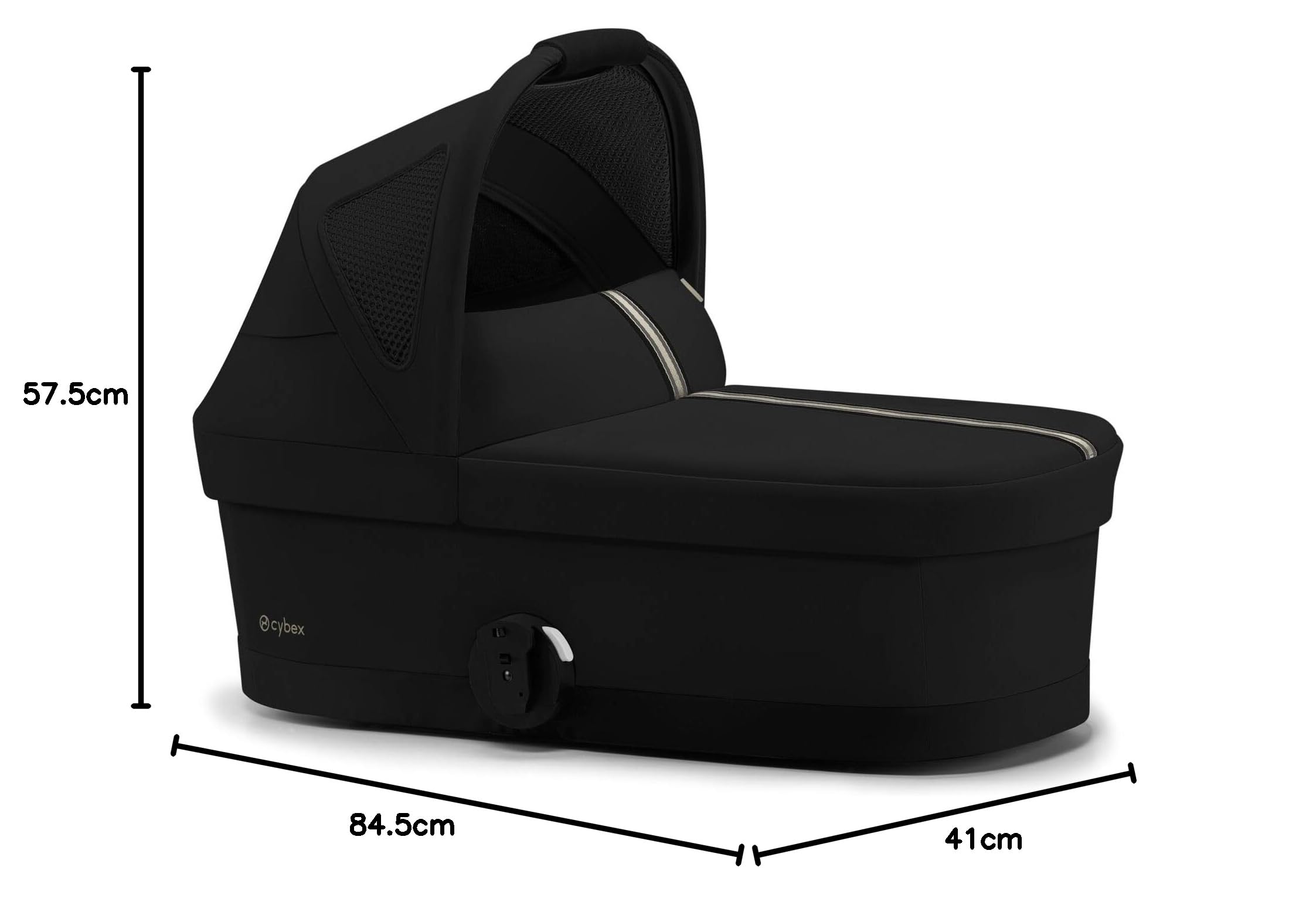 CYBEX Gold COT S, Od urodzenia do ok. 6 miesięcy (max. 9 kg), Dla CYBEX AVI Spin i Eezy S Twist +2, Moon Black