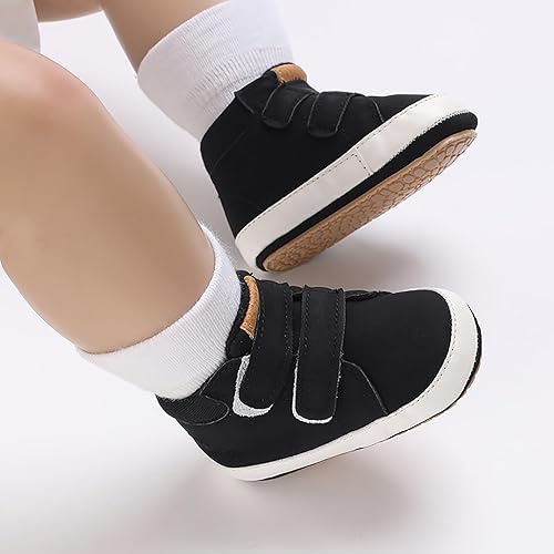Miniatura 2 de SOFMUO Zapatos deportivos para bebés, niños y niñas, de piel sintética, antideslizantes, suela de goma suave, botines de vestir para niños pequeños