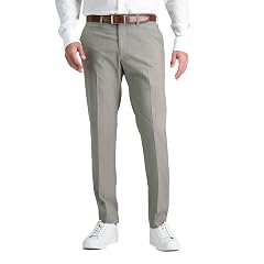 Kenneth Cole Reaction Premium Flex Slim Fit Fashion Dress Pants Oatmeal