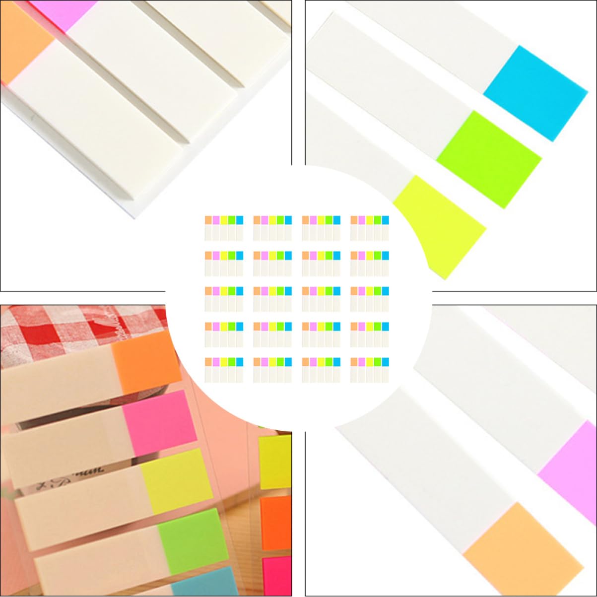 Lurrose Lot De 60 Étiquettes D'Index Bandes De Marqueurs En Papier Onglets Surligneurs Pour Classeurs Étiquettes Autocollantes Papeterie Étiquettes Adhésives Transparentes Roses