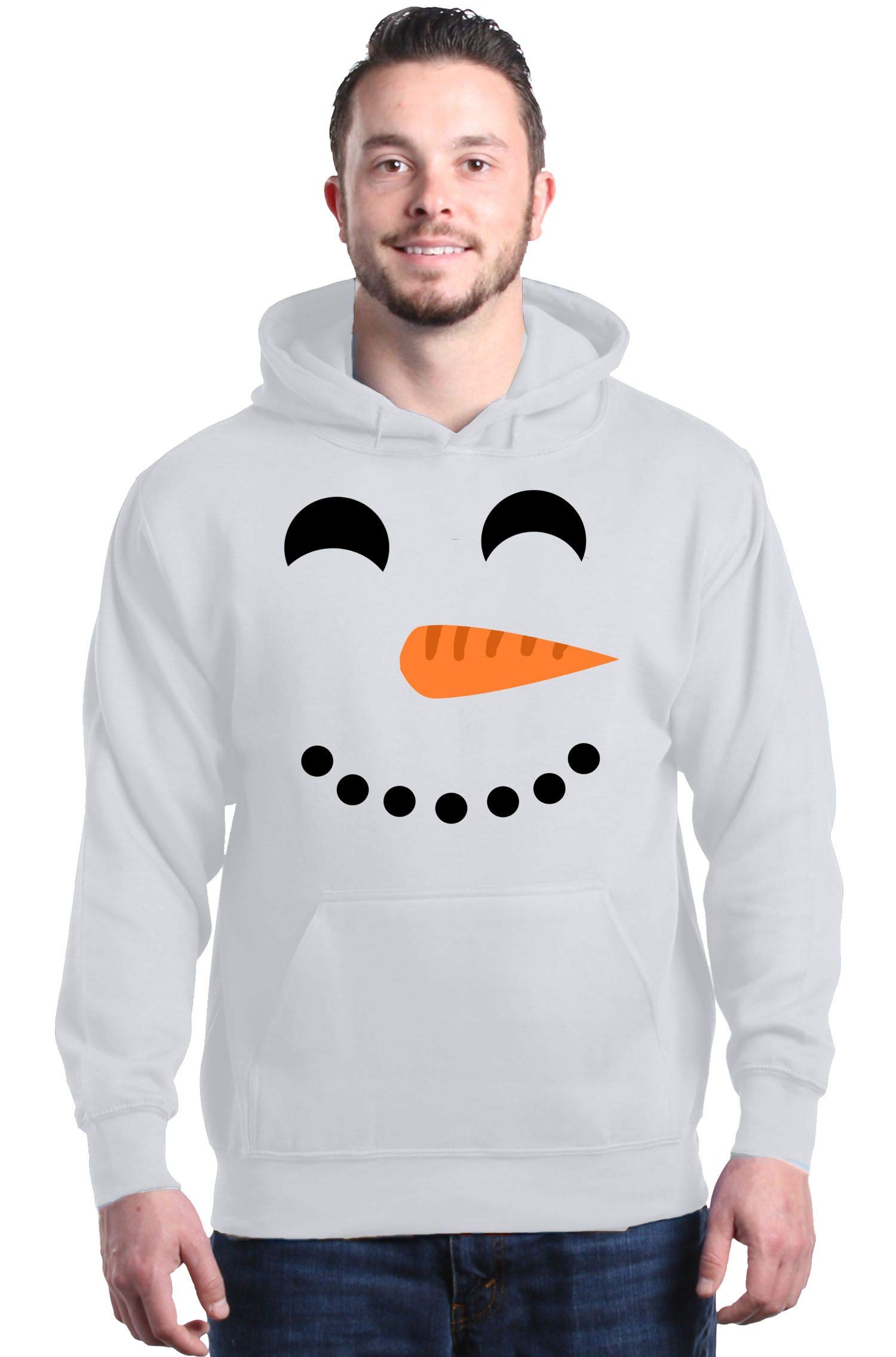 shop4ever Disfraz de muñeco de nieve con capucha y divertido diseño de cara de muñeco de nieve