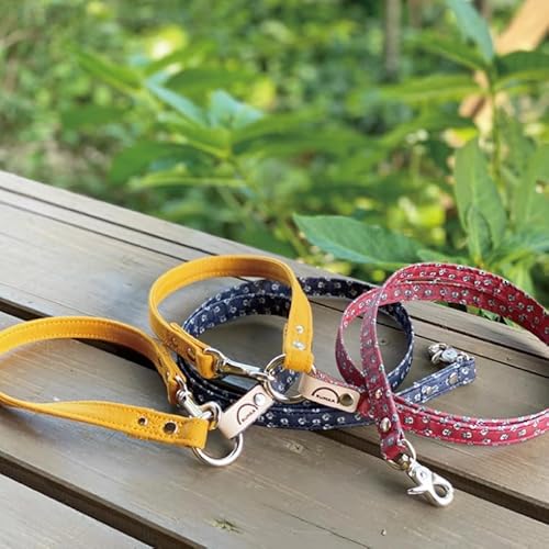 [小型犬用10キロまで]光るリード シュナウザー柄の反射材(赤)[散歩 愛犬 夜散歩 手作り 阿見町 茨城県]