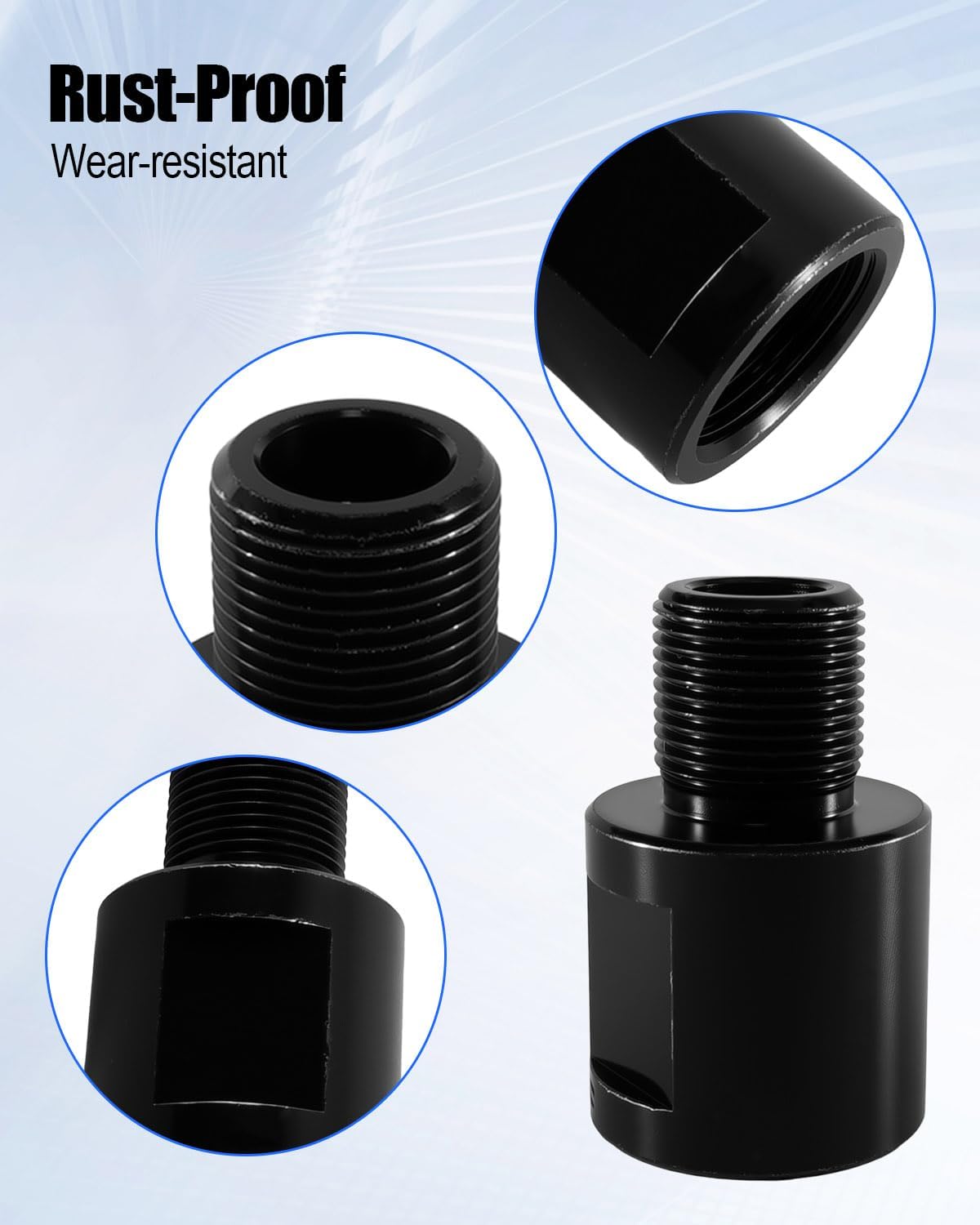 1/2-28 Male to 5/8-24 Female Adapter Steel Converter Fitting | 0