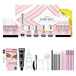 Lash Lift and Black Kit, Professional Eyelash Perm Kit and Black Eyelash & Eyebrow Set 3 in 1, Quick Lifting & Voluminous Coloring with Complete Tools Gifts for Women Salon Grade Home DIY