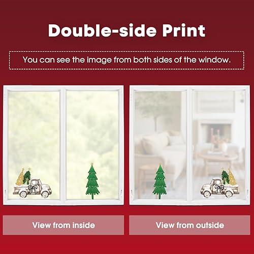 Miniatura 25 de Horaldaily 221 calcomanías de Navidad para ventana, bolas de Navidad, ramas de nieve para el hogar, suministros de fiesta, tienda, ventana