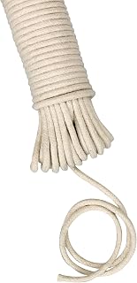 Household Essentials 100 ft Cotton Clothesline Rope - Polypropylene Reinforced, Snag-Free Laundry Line for Drying & Crafts