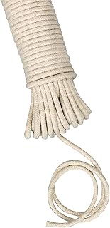 Household Essentials All-Purpose Cotton Clothesline Rope, 100, Off White