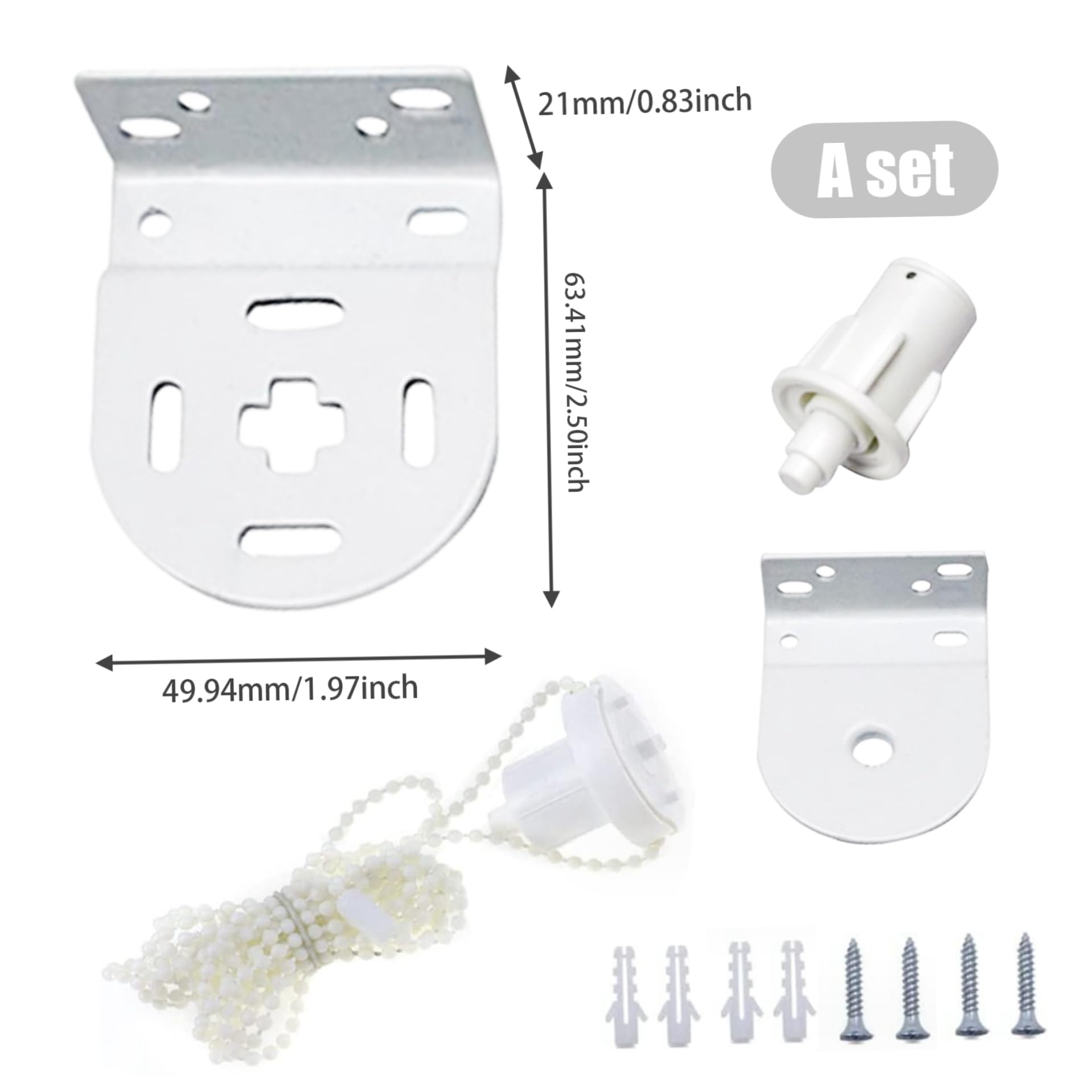 Hardware para persiana Enrollable, Accesorios para persiana Enrollable para Tubo de 30 mm de diámetro Interior, 1 Juego de repuestos universales para, Piezas de Repuesto para, repue