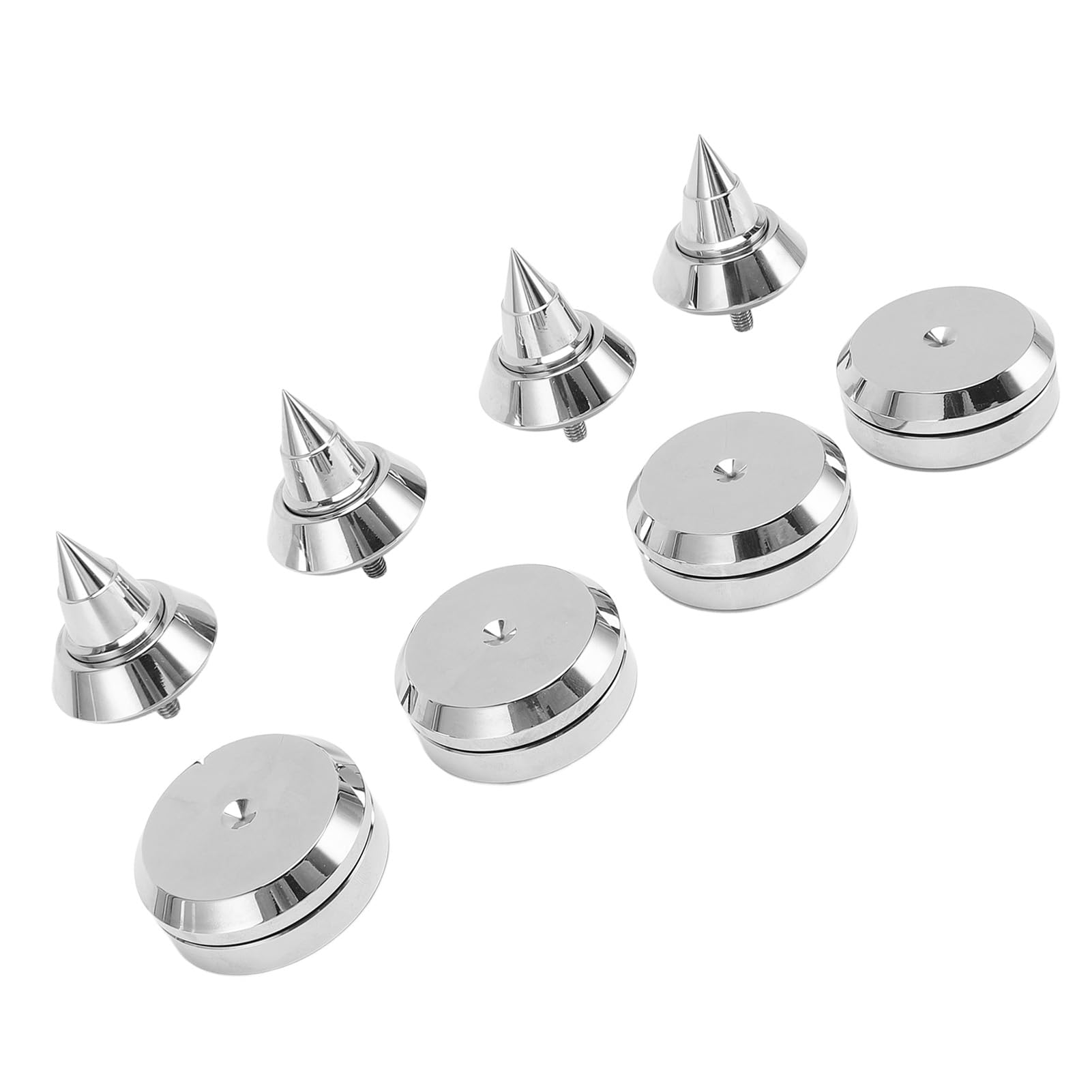 KUIDAMOS Almohadilla para Pies de Aislamiento de Altavoz, Aleación de Aluminio Gruesa, Alta Densidad, para Tocadiscos y Amplificadores, Paquete de 4