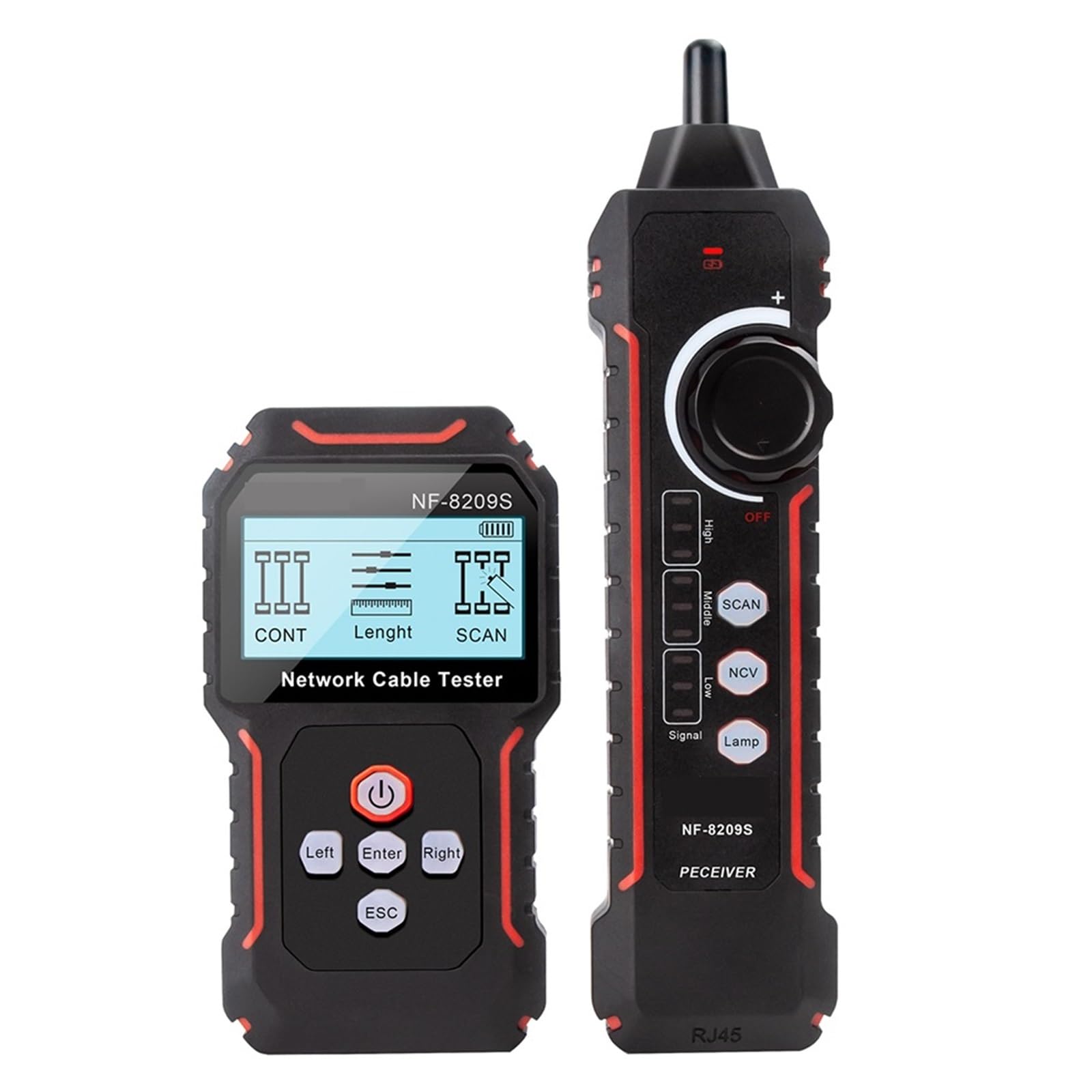 Probador De Cable Red LCD NF-8209S, Rastreador Longitud PoECurrent, Herramienta Prueba Multifuncional, RJ45 Diagnósticos Rápidos Precisos
