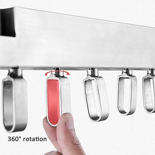 Miniatura 5 de Folding Clothes Hanger Holder, Stainless Steel Swivel Arm Hook Holder, Clothes Hanger System Drying Cabinet Storage Organizer Oil Rubbed Bronze Wall