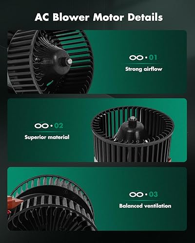 Miniatura 3 de SCITOO Motor del ventilador del calentador HVAC con la jaula del ventilador delantero 700116 para Acura para Legend V6 3.2L 1991 1992 1993 1994 1995