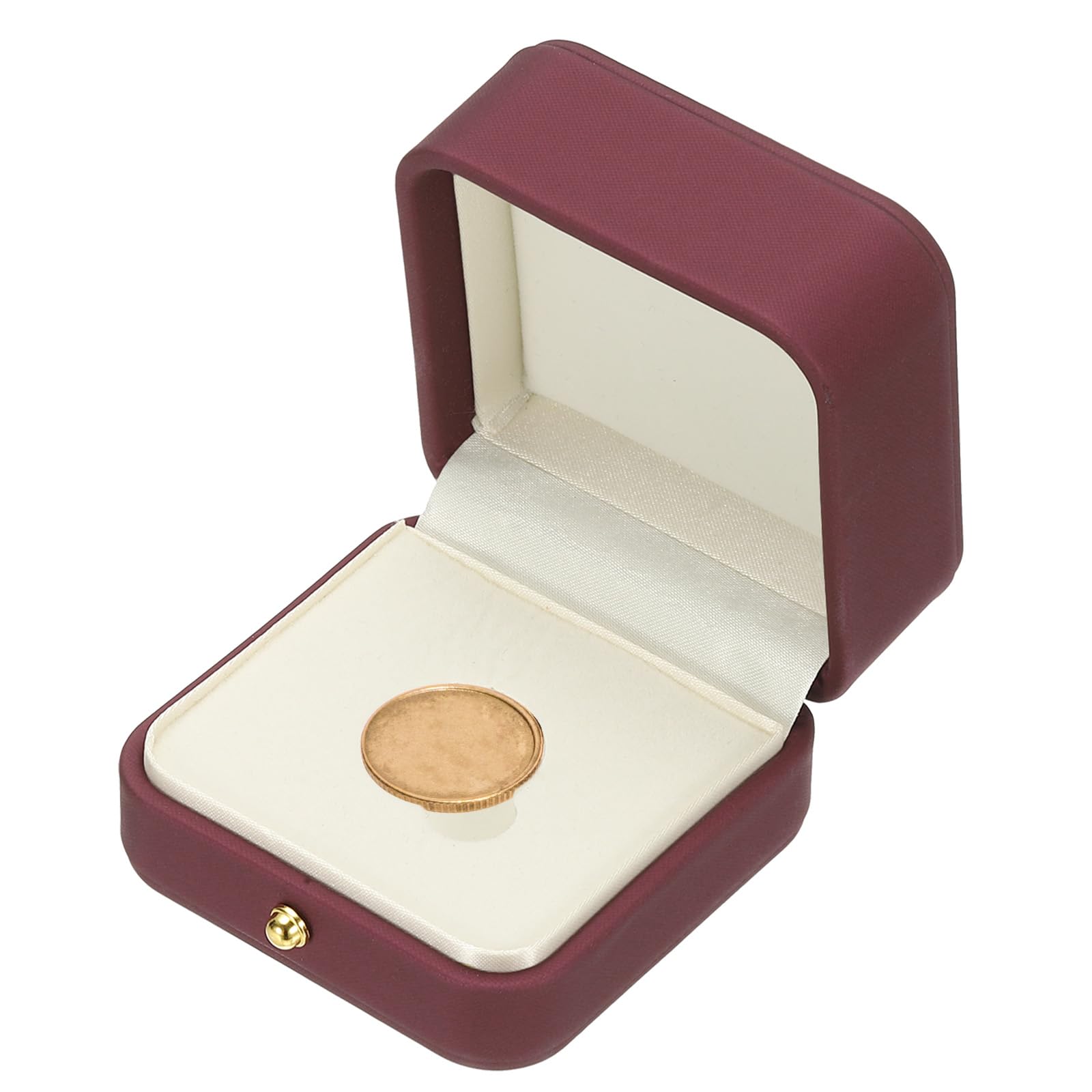 PATIKIL Scatola Per Monete, Scatola Per Presentazione Monete Scatola Per Monete Con Supporto Per Monete Adatta A Monete Da 30mm Per Collezionisti Di Dollari D'argento, Rossa