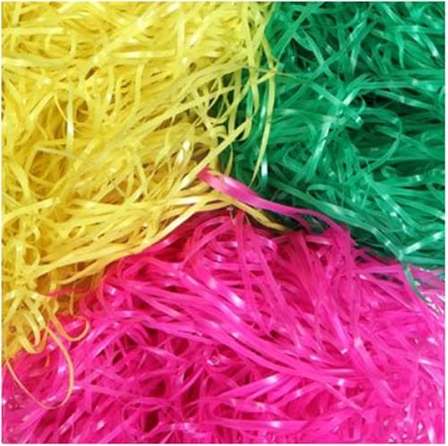 Miniatura 3 de Confeti de Pascua, 3 unidades, cesta de Pascua de plástico, reutilizable, triturada, hierba de Pascua para bolsas de regalo, cesta de boda
