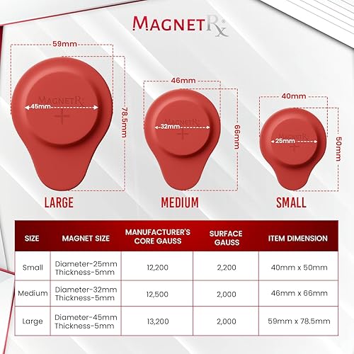 Miniatura 20 de MagnetRX Kit de imanes biomagnéticos de neodimio – Imanes para Biomagnetismo Médico – Imán Dr. Goiz para biomagnetismo Bio Imán Par – Silicona