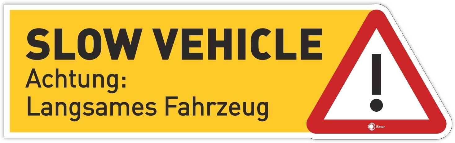 Sie Fahren Ein Langsames Fahrezeug