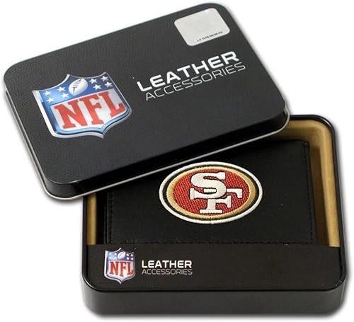 Miniatura 10 de Rico Industries NFL Embroidered Genuine Leather Tri-fold Wallet 3.25" x 4.25" - Slim