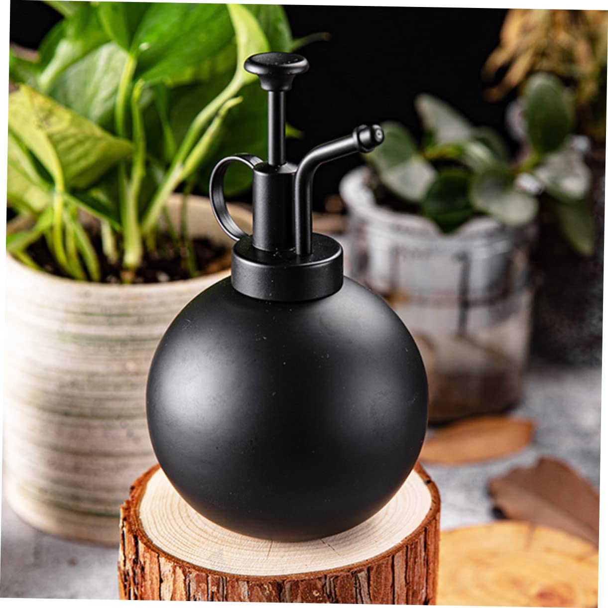 500ml Edelstahl Sprühflasche für Blumen und Pflanzen Schwarz