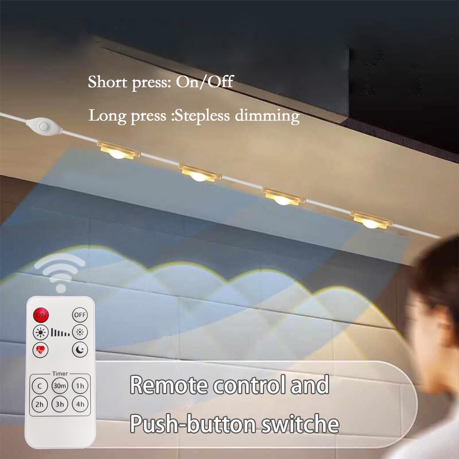 Power Cord for Lagom Under Cabinet Light, White, 72 Inch, PC0172WH