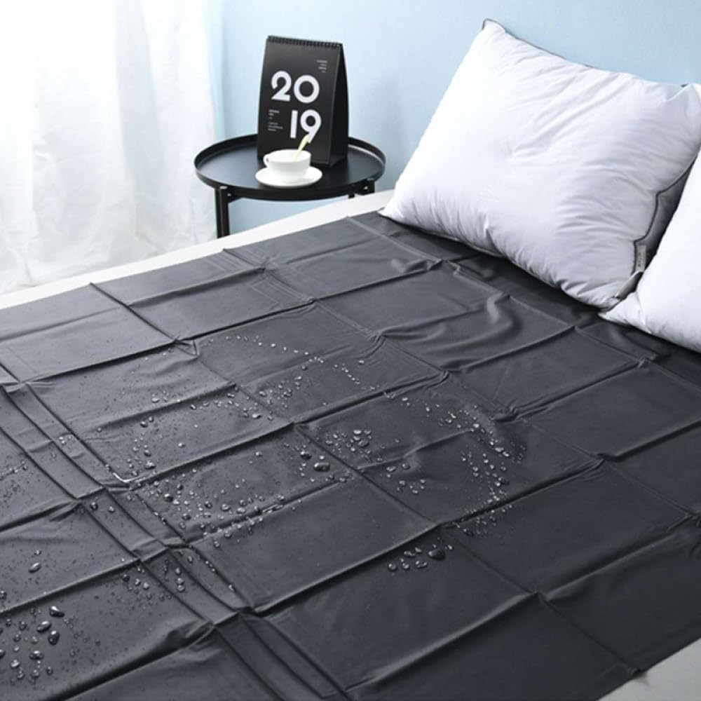 Copriletto da letto impermeabile e resistente all'olio nero, 130x220cm